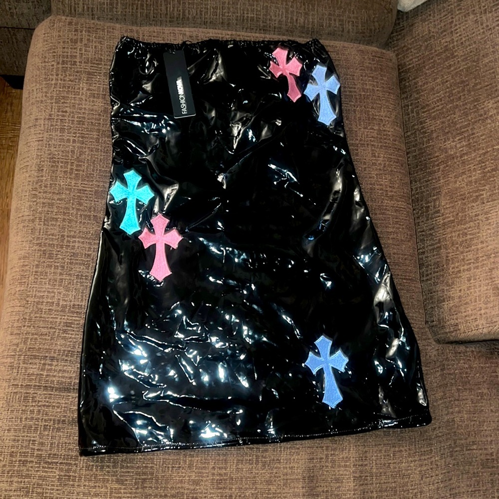 Black mini dress